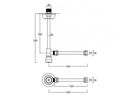 Угловой кран SIMAS 120006 BRONZO
